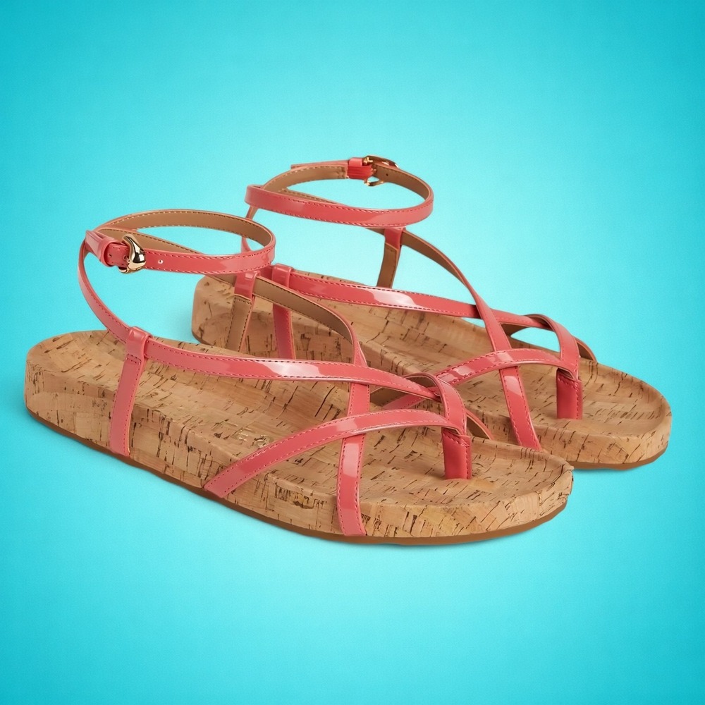 New Women's Aerosoles Leera Coral Ankle Strap Sandals, Size 5 M